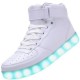 Women High Top Luminous Casual LED Shoes with LED USB Charging